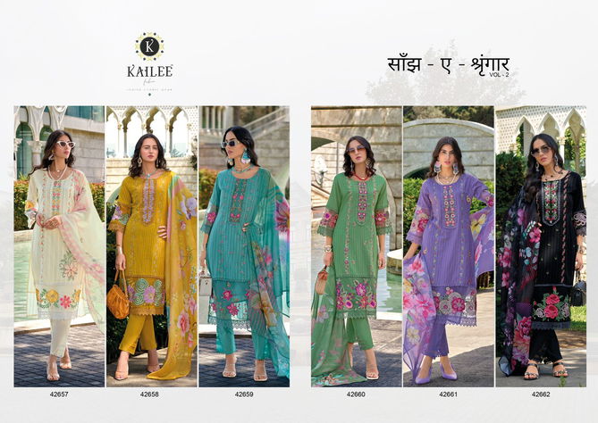 Sanj E Shrungar Vol 2 By Kailee Pure Cotton Weaving Designer Kurti With Bottom Dupatta Wholesale Price In Surat